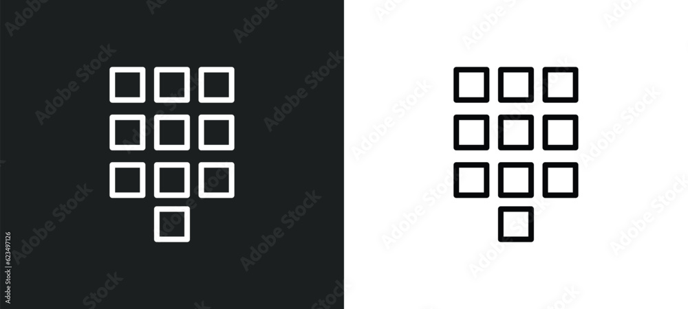 Poster telephone keypad icon isolated in white and black colors. telephone keypad outline vector icon from 