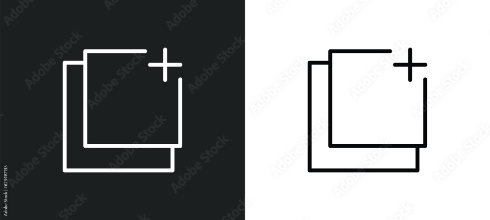 Poster new tab button icon isolated in white and black colors. new tab button outline vector icon from user