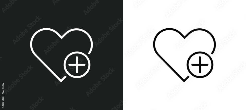 Poster add a like icon isolated in white and black colors. add a like outline vector icon from user interfa