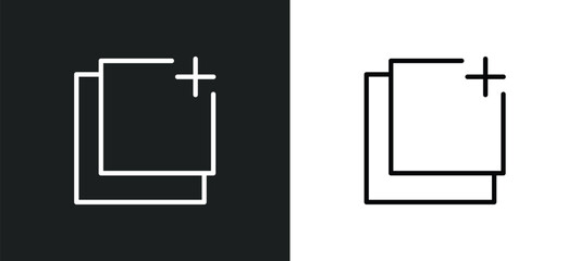 new tab button icon isolated in white and black colors. new tab button outline vector icon from user interface collection for web, mobile apps and ui.