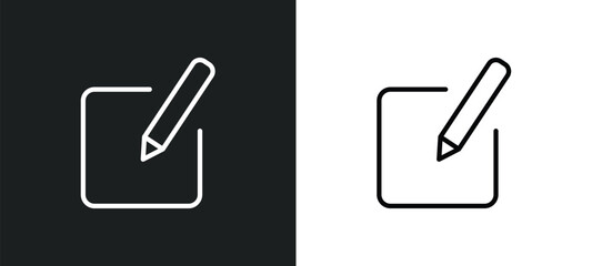 edit button icon isolated in white and black colors. edit button outline vector icon from user interface collection for web, mobile apps and ui.