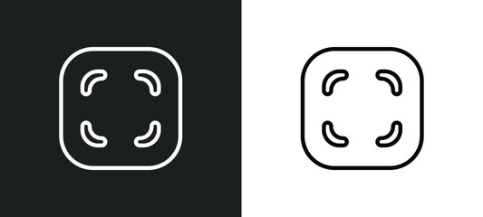 rounded corners square icon isolated in white and black colors. rounded corners square outline vector icon from user interface collection for web, mobile apps and ui.
