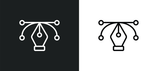 anchor point icon isolated in white and black colors. anchor point outline vector icon from user interface collection for web, mobile apps and ui.