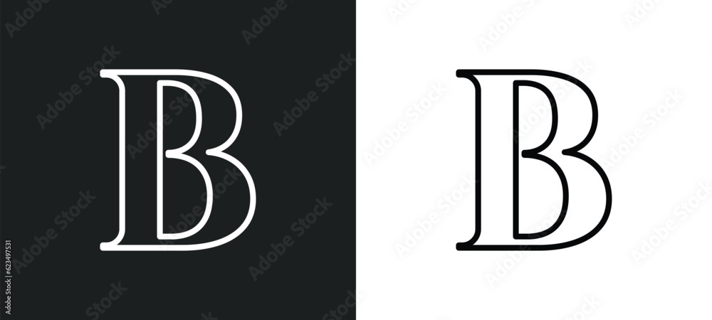 Poster bold text icon isolated in white and black colors. bold text outline vector icon from user interface
