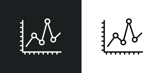 line dot chart icon isolated in white and black colors. line dot chart outline vector icon from user interface collection for web, mobile apps and ui.