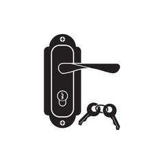 Door handle icon logo,vector design illustration template.
