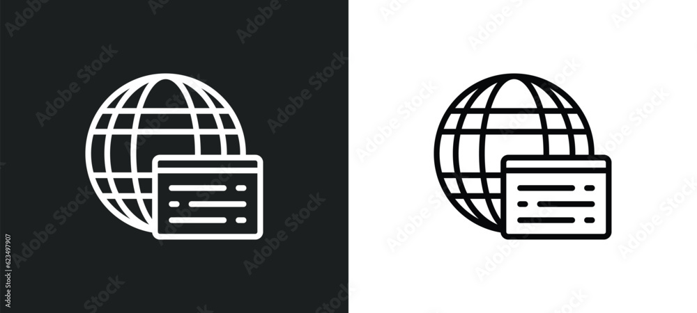 Poster window interface icon isolated in white and black colors. window interface outline vector icon from user interface collection for web, mobile apps and ui.