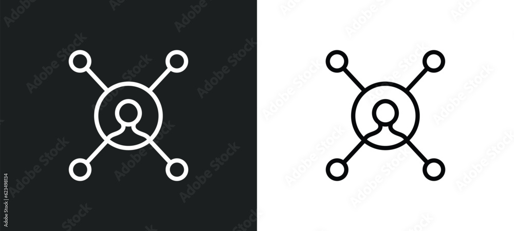 Poster multitasking worker icon isolated in white and black colors. multitasking worker outline vector icon