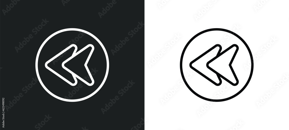 Poster back arrow icon isolated in white and black colors. back arrow outline vector icon from user interfa