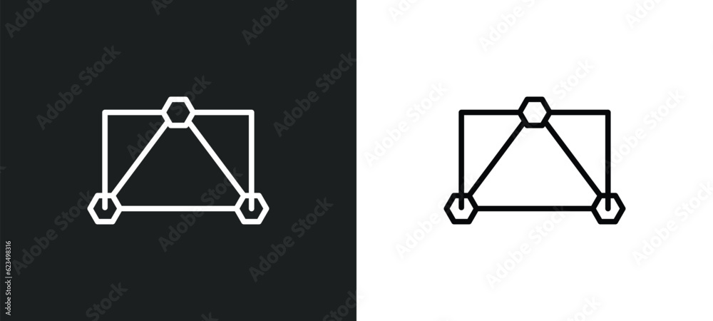Poster data interconnected icon isolated in white and black colors. data interconnected outline vector icon
