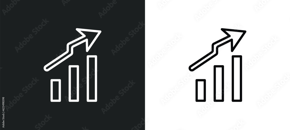 Poster arrow heading up icon isolated in white and black colors. arrow heading up outline vector icon from 