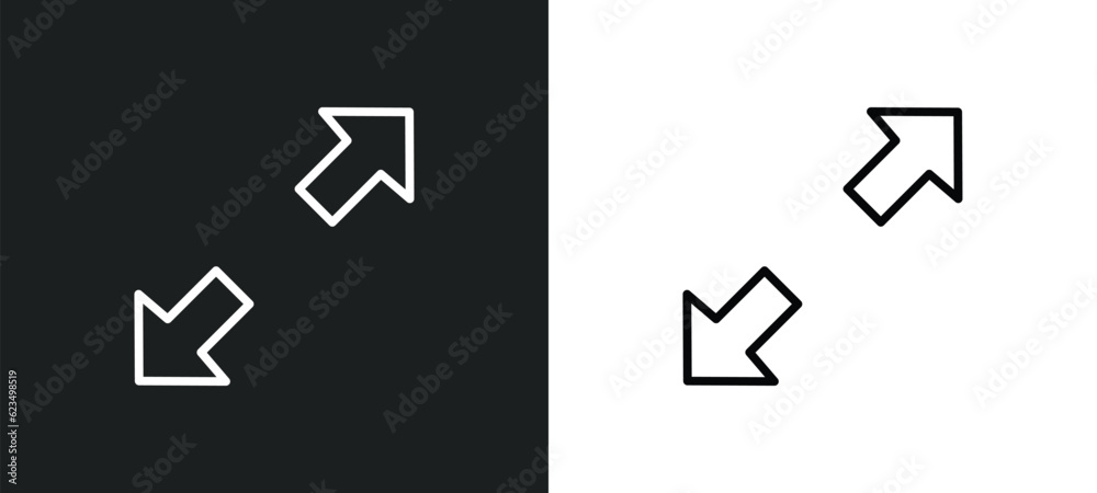 Poster scale arrows icon isolated in white and black colors. scale arrows outline vector icon from user int