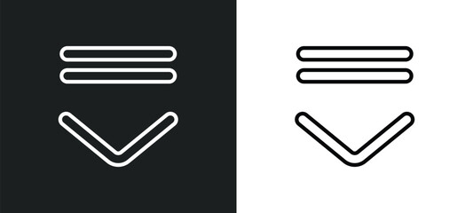 drop down icon isolated in white and black colors. drop down outline vector icon from user interface collection for web, mobile apps and ui.