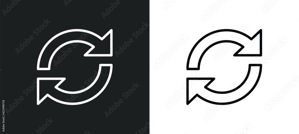 Poster reload webpage icon isolated in white and black colors. reload webpage outline vector icon from user interface collection for web, mobile apps and ui.