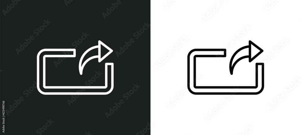 Poster export arrow icon isolated in white and black colors. export arrow outline vector icon from user int