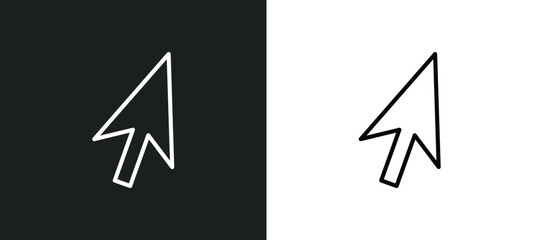 mouse cursor icon isolated in white and black colors. mouse cursor outline vector icon from user interface collection for web, mobile apps and ui.