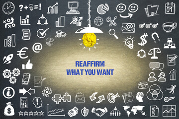 Reaffirm what you want