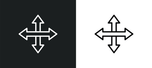 crossroads icon isolated in white and black colors. crossroads outline vector icon from traffic signs collection for web, mobile apps and ui.