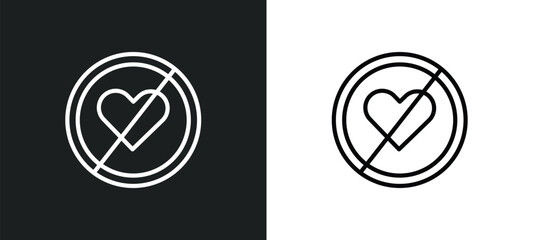 Obraz premium lovemaking icon isolated in white and black colors. lovemaking outline vector icon from traffic signs collection for web, mobile apps and ui.