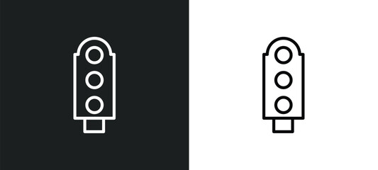 Obraz na płótnie Canvas semaphore light icon isolated in white and black colors. semaphore light outline vector icon from tools and utensils collection for web, mobile apps and ui.