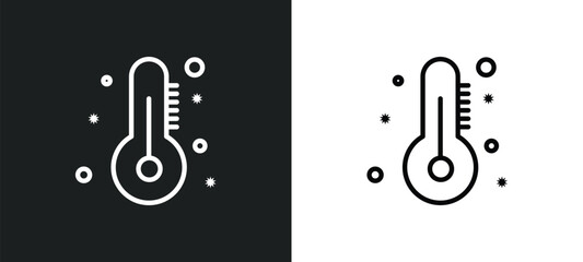 thermometers icon isolated in white and black colors. thermometers outline vector icon from tools and utensils collection for web, mobile apps and ui.