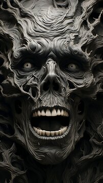 Scary halloween skull