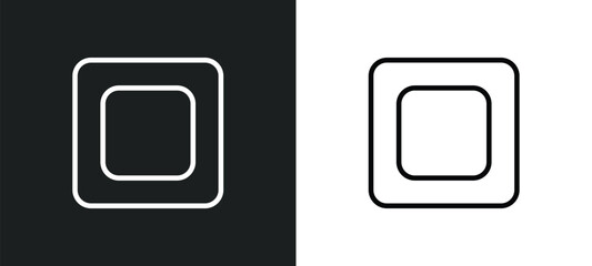 basic square icon isolated in white and black colors. basic square outline vector icon from tools and utensils collection for web, mobile apps and ui.