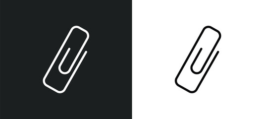 attached icon isolated in white and black colors. attached outline vector icon from tools and utensils collection for web, mobile apps and ui.