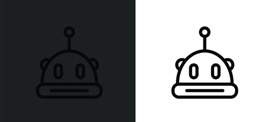 science fiction icon isolated in white and black colors. science fiction outline vector icon from technology collection for web, mobile apps and ui.