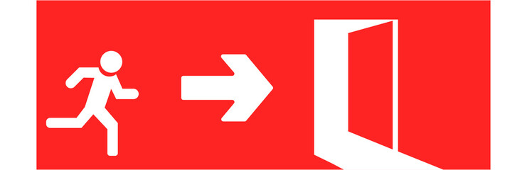 emergency exit sign vector design.