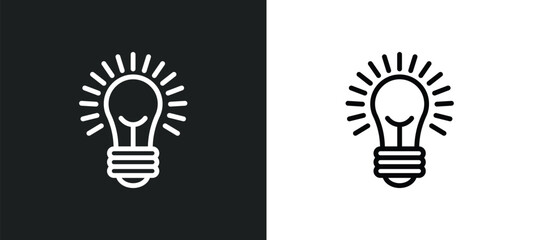 light on icon isolated in white and black colors. light on outline vector icon from technology collection for web, mobile apps and ui.
