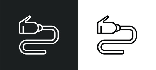 wired connection icon isolated in white and black colors. wired connection outline vector icon from technology collection for web, mobile apps and ui.