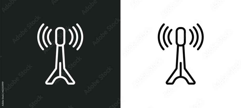 Poster internet value icon isolated in white and black colors. internet value outline vector icon from tech