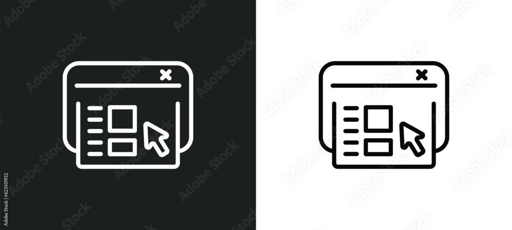 Poster user interface icon isolated in white and black colors. user interface outline vector icon from tech