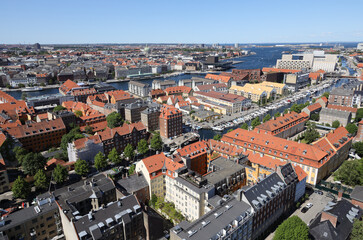 Fototapeta na wymiar Aerial view of the city of Copenhagen