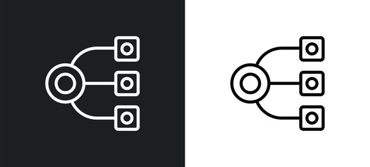 structural elements icon isolated in white and black colors. structural elements outline vector icon from technology collection. collection for web, mobile apps and ui.