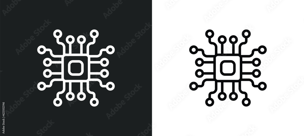 Poster elements icon isolated in white and black colors. elements outline vector icon from technology colle