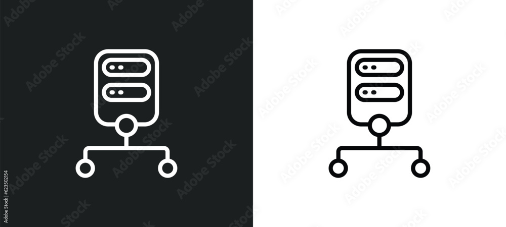 Poster data architecture icon isolated in white and black colors. data architecture outline vector icon fro