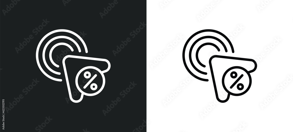 Poster click through rate icon isolated in white and black colors. click through rate outline vector icon f