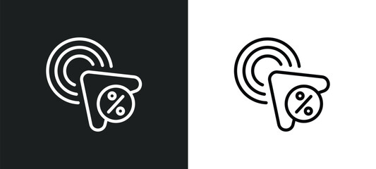click through rate icon isolated in white and black colors. click through rate outline vector icon from technology collection for web, mobile apps and ui.