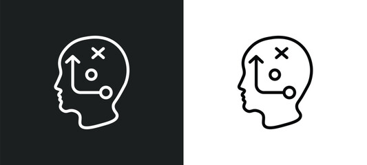 strategical planning icon isolated in white and black colors. strategical planning outline vector icon from startup stategy and collection for web, mobile apps and ui.