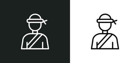 pencak silat icon isolated in white and black colors. pencak silat outline vector icon from sports collection for web, mobile apps and ui.