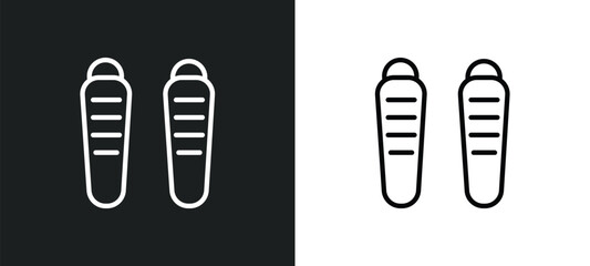 shin guards icon isolated in white and black colors. shin guards outline vector icon from sports collection for web, mobile apps and ui.