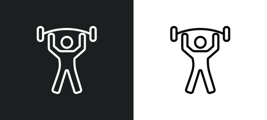 exercise gym icon isolated in white and black colors. exercise gym outline vector icon from sports collection for web, mobile apps and ui.