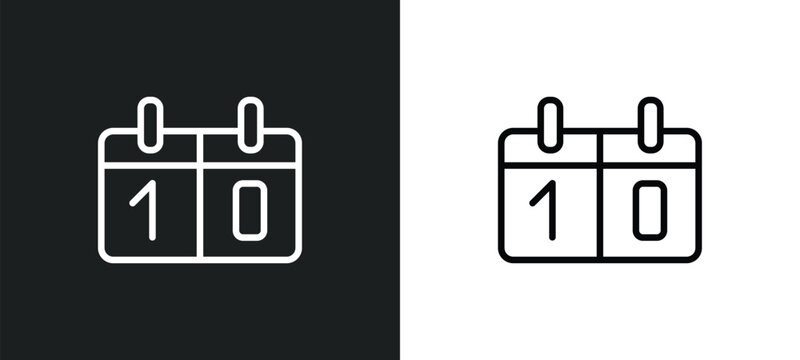 scoreboard icon isolated in white and black colors. scoreboard outline vector icon from sport collection for web, mobile apps and ui.