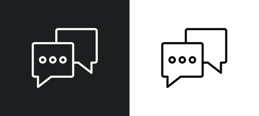 feedback icon isolated in white and black colors. feedback outline vector icon from social media marketing collection for web, mobile apps and ui.