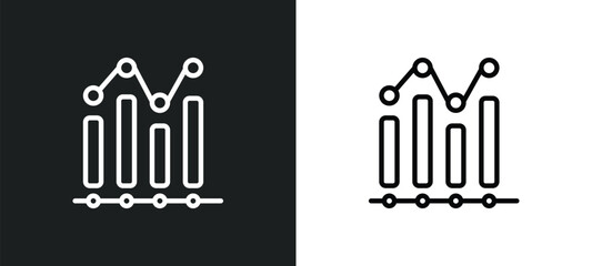 trending icon isolated in white and black colors. trending outline vector icon from social media marketing collection for web, mobile apps and ui.