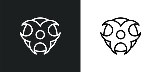 toxic warning icon isolated in white and black colors. toxic warning outline vector icon from signs collection for web, mobile apps and ui.