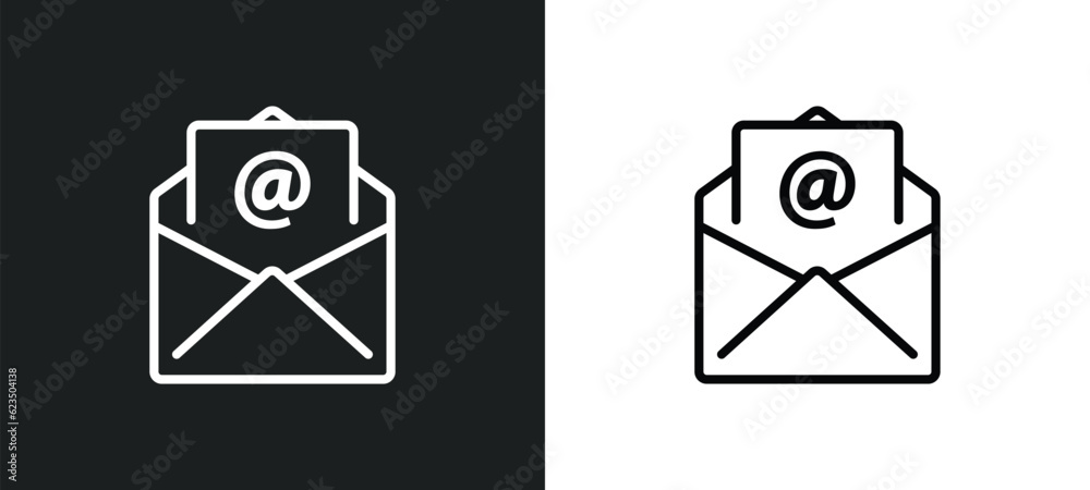Wall mural mail icon isolated in white and black colors. mail outline vector icon from signs collection for web