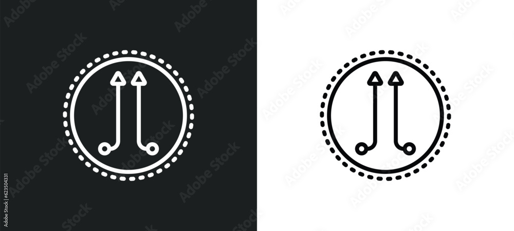 Poster is parallel to icon isolated in white and black colors. is parallel to outline vector icon from sign
